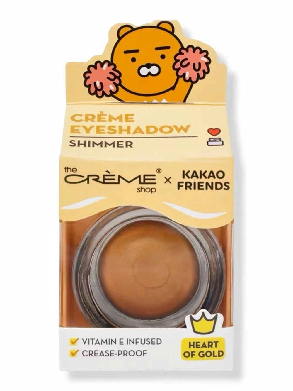 the CRÈME shop Kakao Friends Heart of Gold Shimmer Eyeshadow